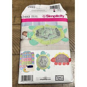 Simplicity 2493 Sewing Pattern Rag Quilt Wall Hangings Or Throws Dinosaur Turtle